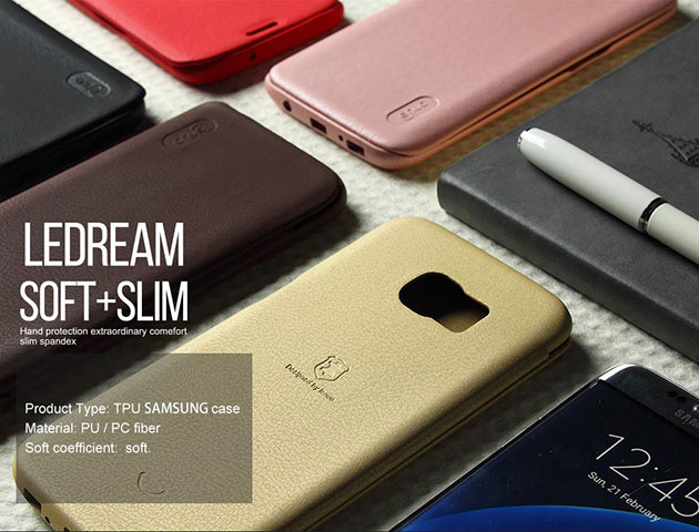 เคส S7 เคสฝาพับหนังนิ่ม